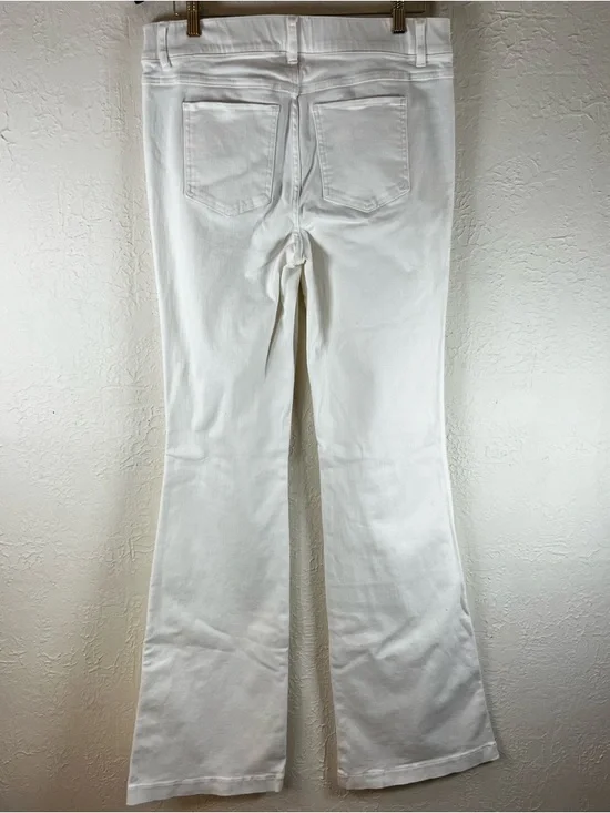 Spanx Pull On Flare Leg Jeans in White Tall Inseam - Picture 11 of 16